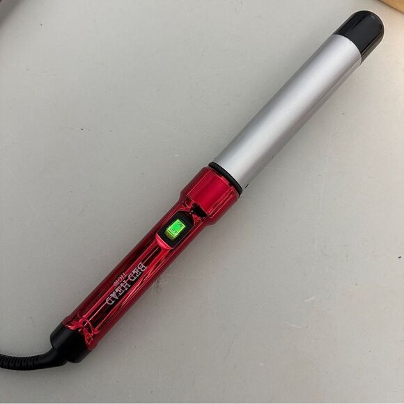Bed Head Red Silver Corded Electric Curlipops Clamp Free Curling Wand EUC - Picture 2 of 6